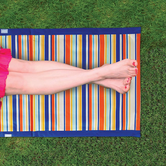 Foldable Beach Sunbed Light Blue 145x50x53.34cm