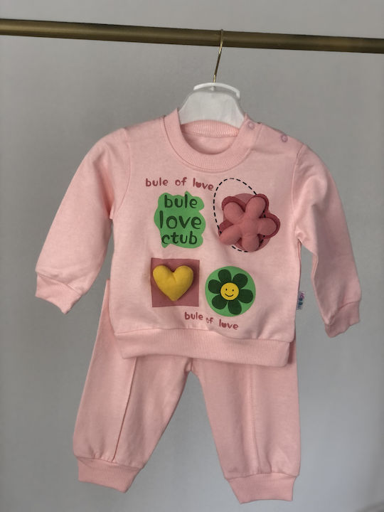 Kardelya Baby Kinder Sweatpants Set - Jogginganzug Rose 2Stück