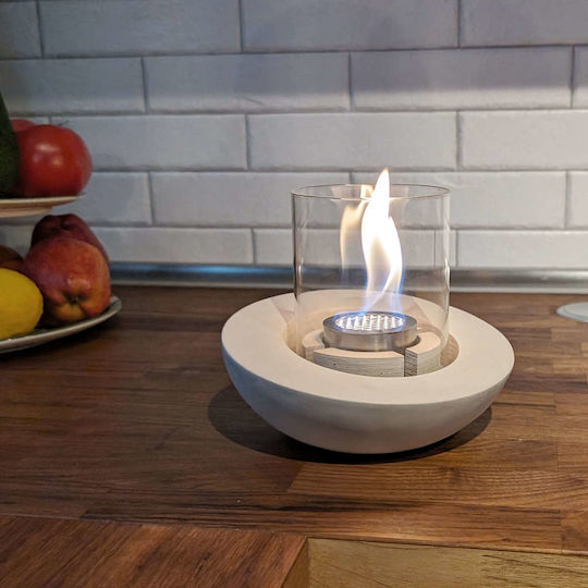 Schreibtisch Bioethanol Kamine Innen- / Außenbereich Weiß
