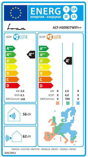 Fram Aparat De Aer Condiționat Inverter 9000 BTU A++/A+ Cu WiFi