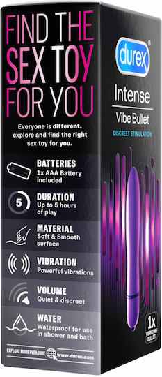 Durex Delight Mini Δονητής 9cm Purple