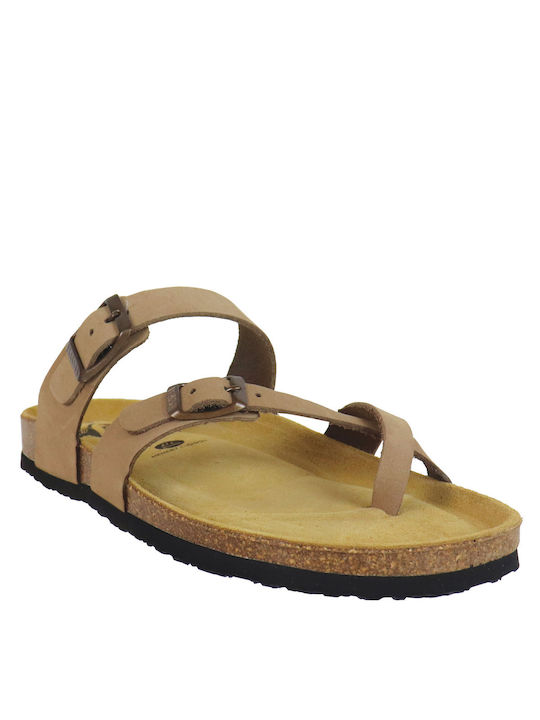 Plakton Women's Flat Sandals Anatomic in Brown Color