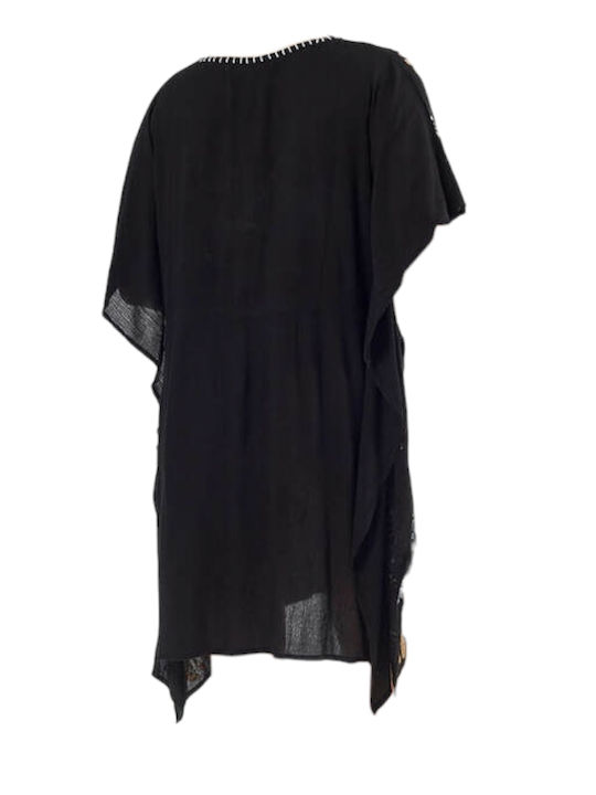 Verde Feminin Caftan de Plajă Black