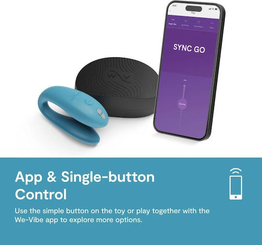 We-Vibe Sync Mini Κλειτοριδικός Δονητής με Απομακρυσμένο Έλεγχο 7.74cm Τιρκουάζ