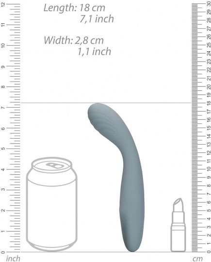 Shots Vibrator G-Spot 25cm Basalt Grey