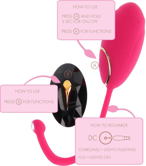 ToyJoy Ivy Lily Vibrator Ei mit Fernbedienung Ferngesteuertes Ei 19.3cm Red
