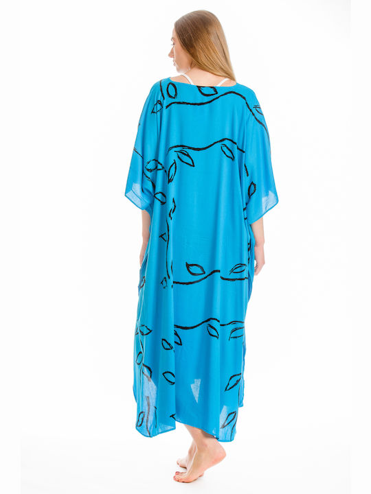 Rima Beachwear Damen Kaftan Strand Turquoise