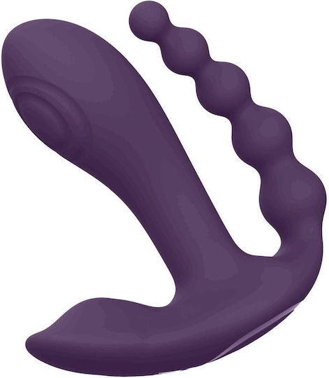 Vive Kata Puplse Wave & Vibrating Double Penetration Stimulator Διπλός Δονητής με Απομακρυσμένο Έλεγχο Purple