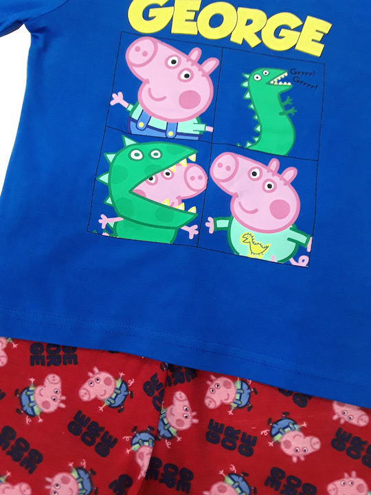 Peppa Pig Детска пижама Лятна Blue Red George
