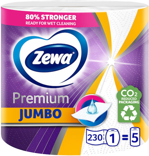 Zewa Jumbo Premium Χαρτί Κουζίνας Ρολό 3 Φύλλων (654gr/Ρολό)