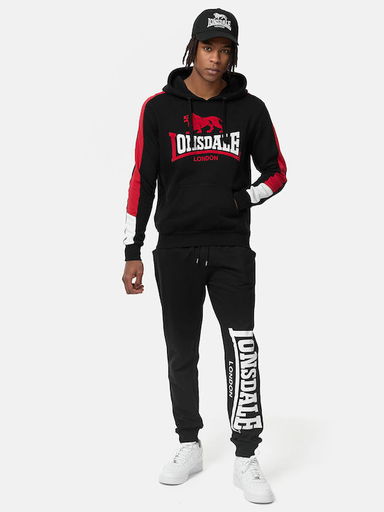 Langwell Φούτερ με Κουκούλα Black/Red/White