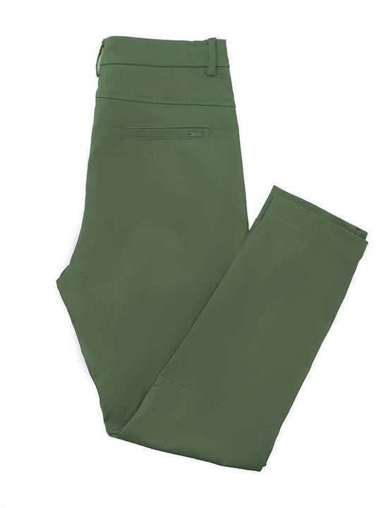 Ustyle Femei Pantaloni Chino cu Croială Normală Verde