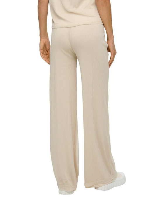 Women's Fabric Trousers Gold