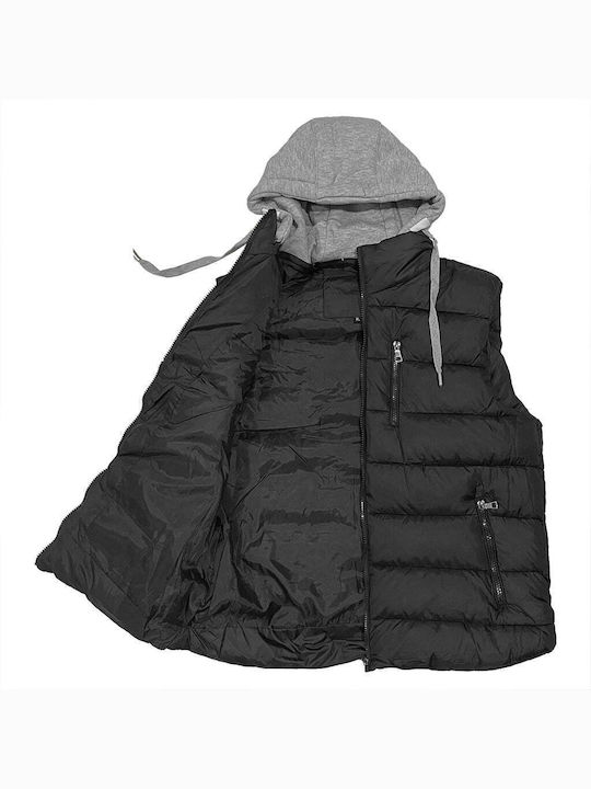 Ustyle Ärmellos Herren Jacke Lässig BLACK