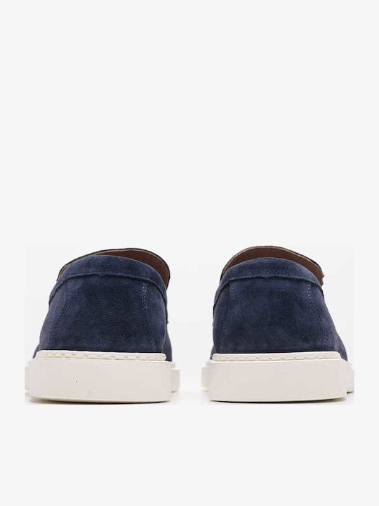 Men's Leather Loafers Blue