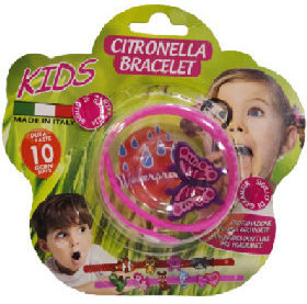 Brand Italia Citronella Mosquito Away Εντομοαπωθητικό Βραχιόλι για Παιδιά Ροζ