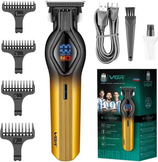 VGR Professional Set Rechargeable Hair Clipper Gold V-921