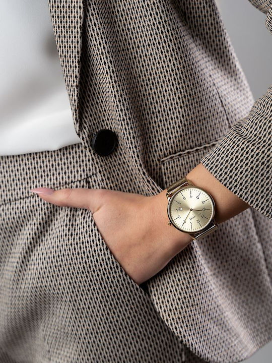 Paul Lorens Women's Watch with Gold Metal Bracelet