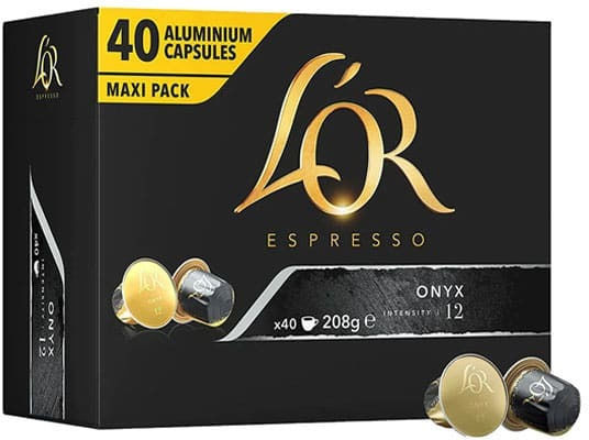 L'Or Κάψουλες Espresso Onyx Συμβατές με Μηχανή Nespresso 40caps
