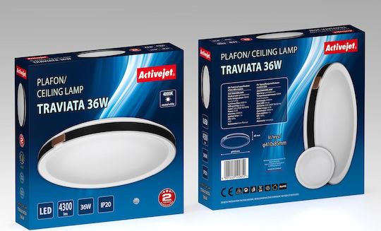 Active Jet Plafonieră de Tavan Neagră cu LED Integrat