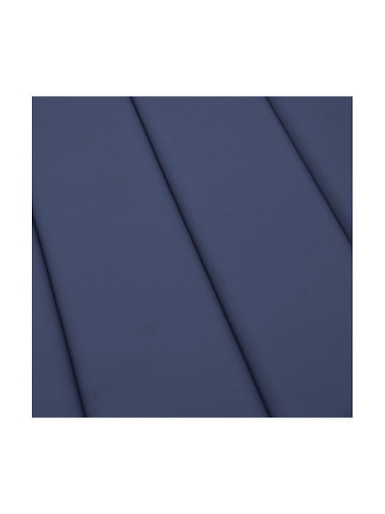 vidaXL Waterproof Sunbed Cushion with Backrest Navy Blue