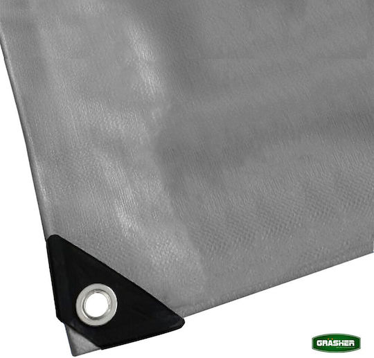 Grasher Αδιάβροχος Μουσαμάς 250gr/m² 3x2μ. Βαρέως Τύπου Γκρι