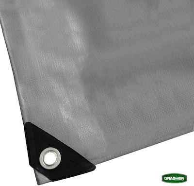 Grasher Waterproof Tarpaulin 250gr/m² 10x5m. Heavy Duty Gray