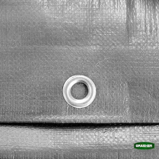 Grasher Waterproof Tarpaulin 250gr/m² 10x6m. Heavy Duty Gray