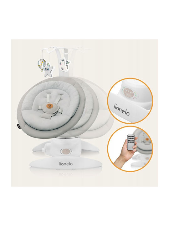 Lionelo Electric Baby Relax Swing Mell with Music Gray Stone for Child up to 9kg