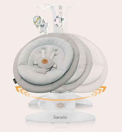 Lionelo Electric Baby Relax Swing Mell with Music Gray Stone for Child up to 9kg