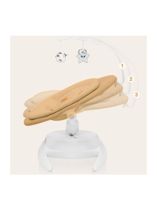 Lionelo Electric Baby Relax Swing Mell with Music Gray Stone for Child up to 9kg