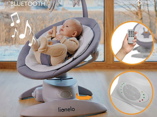 Lionelo Electric Baby Relax Swing Mell with Music Gray Stone for Child up to 9kg