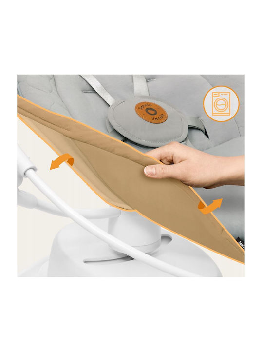 Lionelo Electric Baby Relax Swing Mell with Music Gray Stone for Child up to 9kg
