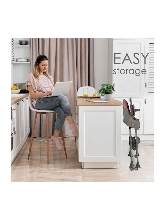 Bebe Stars Comfy Foldable Highchair 2 in 1 with Adjustable Height Apple