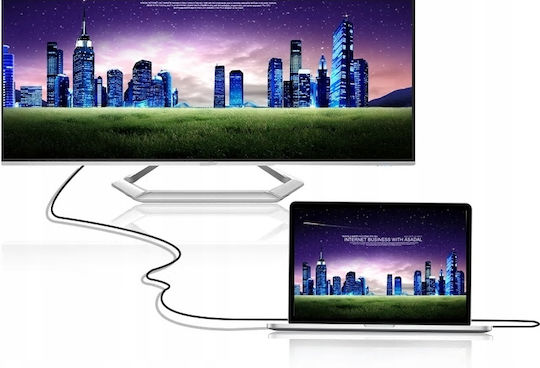 Cable HDMI male - USB-C male 2m Μαύρο