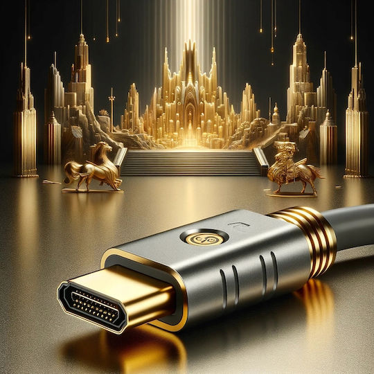 Cabluri HDMI 2.1 Ultra High Speed 48Gbps 4K 120Hz HDR VRR HDMI de Sex Masculin - HDMI de Sex Masculin 5m Gri