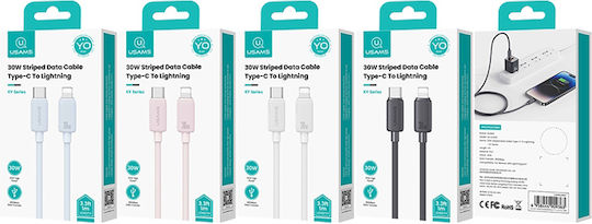 Usams Us-sj692 USB-C to Lightning Cable 30W Λευκό 1m (SJ692USB02)
