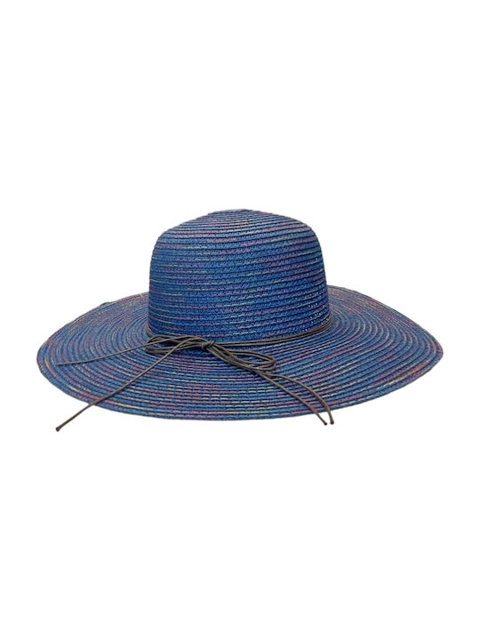 Α&Κ Γυναικείο Ψάθινο Καπέλο Μπλε
