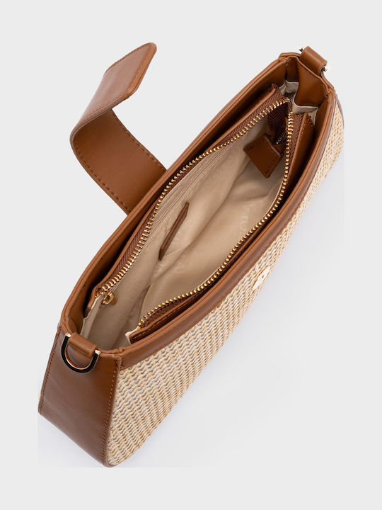 Riviera Γυναικεία Τσάντα Ώμου Beige Brown