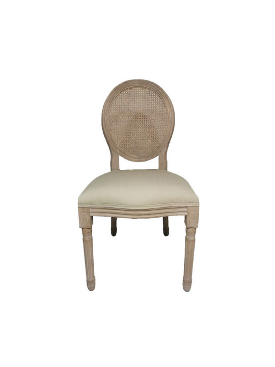 Ludovique Dining Room Wooden Chair Sand Beige 59x50x50cm