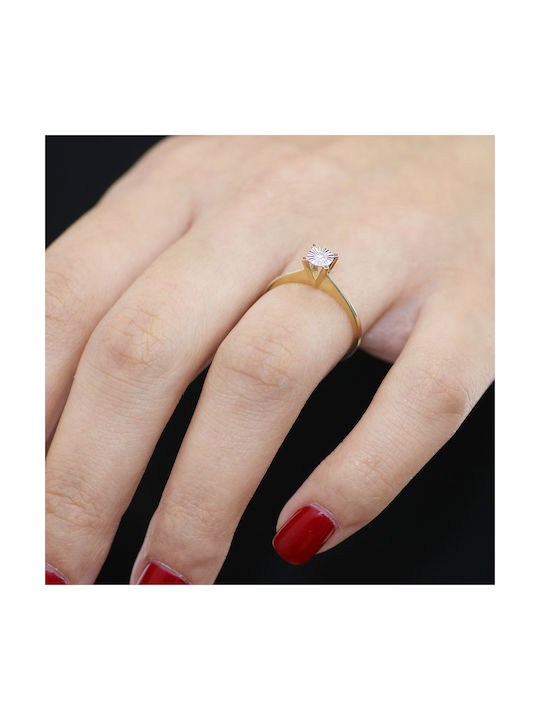 Single Stone from Gold 14K with Diamond