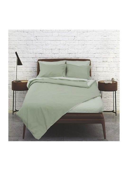 Kipper Set Cearșafuri Single 170x260cm. Olive-mint 3buc