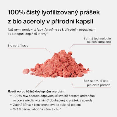 Trime Bio Acerola Витамин за Подсилване на имунната система, кожата & антиоксидантно действие 90 капси