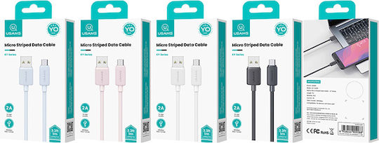 Usams Us-sj690 Regular USB 2.0 to micro USB Cable Λευκό 1m (SJ690USB02) 10τμχ