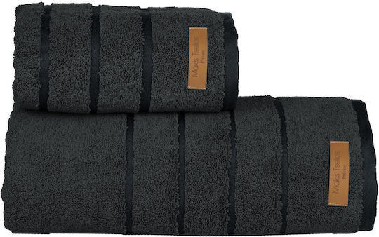Makis Tselios Home Bath Towel Set 2pcs Private Titanium Weight 600gr/m²
