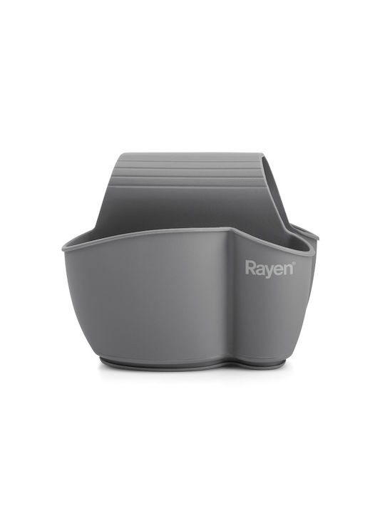 Rayen Sponge Holder Made of Gray Plastic 12.5x9.5cm