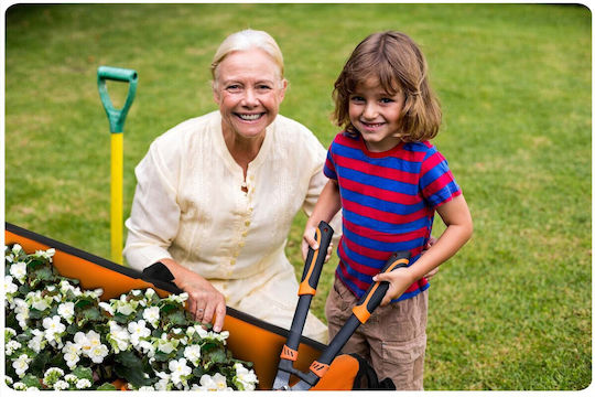 Foldable Garden Cart Metallic Four-wheel 100lt