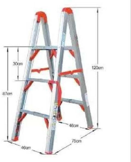 Leiter Aluminium mit 3 Stufen 75cm