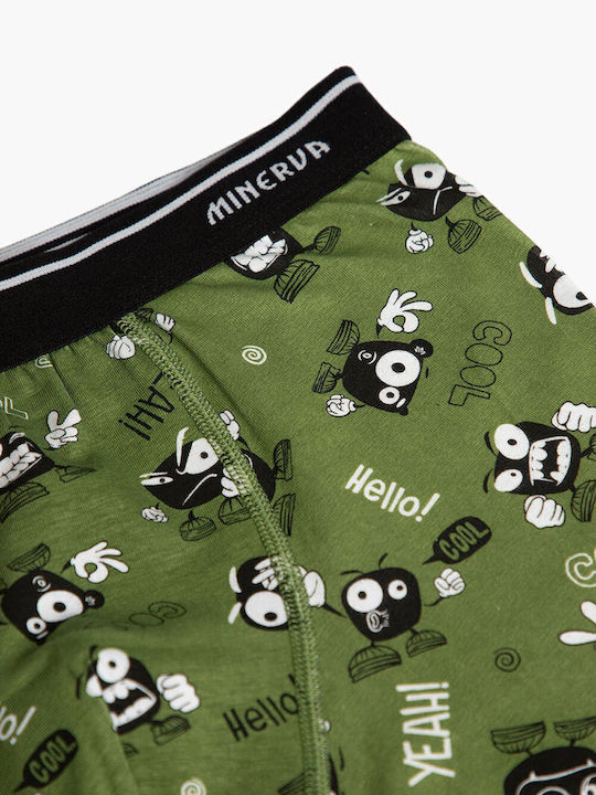 Minerva Emoticon Set of Kids' Boxers Black-hawk 2pcs