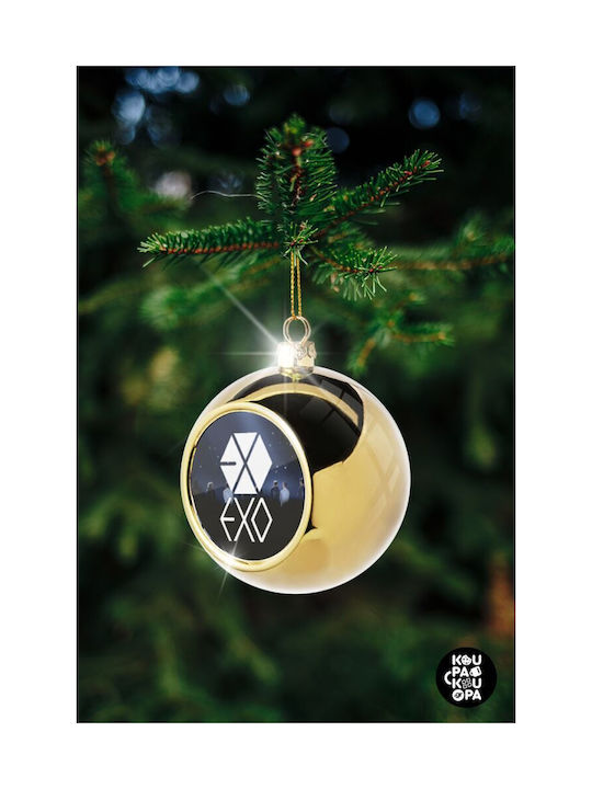 Exo Band Korea Weihnachtsbaumornament Goldkugel 8cm